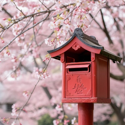 日本風の郵便ポスト