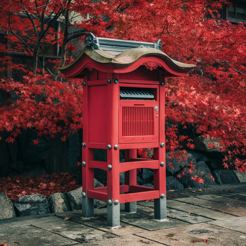 日本風の郵便ポスト