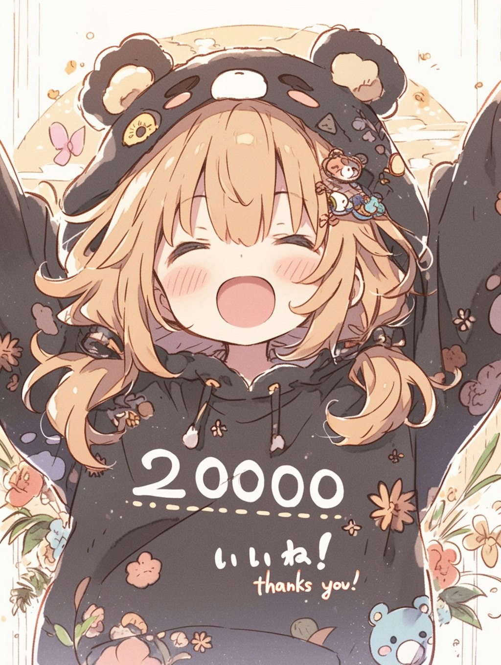 20,000いいね！感謝✖︎くま娘🐾