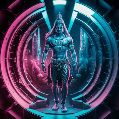 Cyberpunkish Shiva