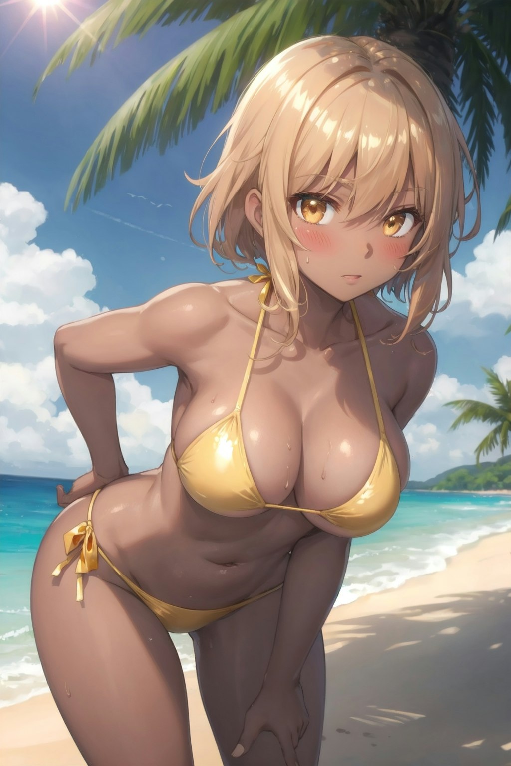 gold bikini x tan skin