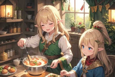 Elf preparing a meal 8