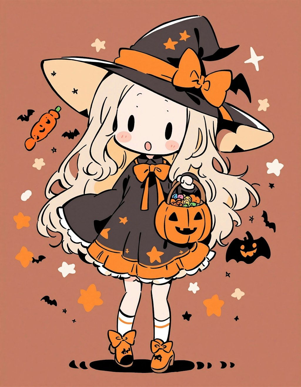 子供向けイラスト風ハロウィン