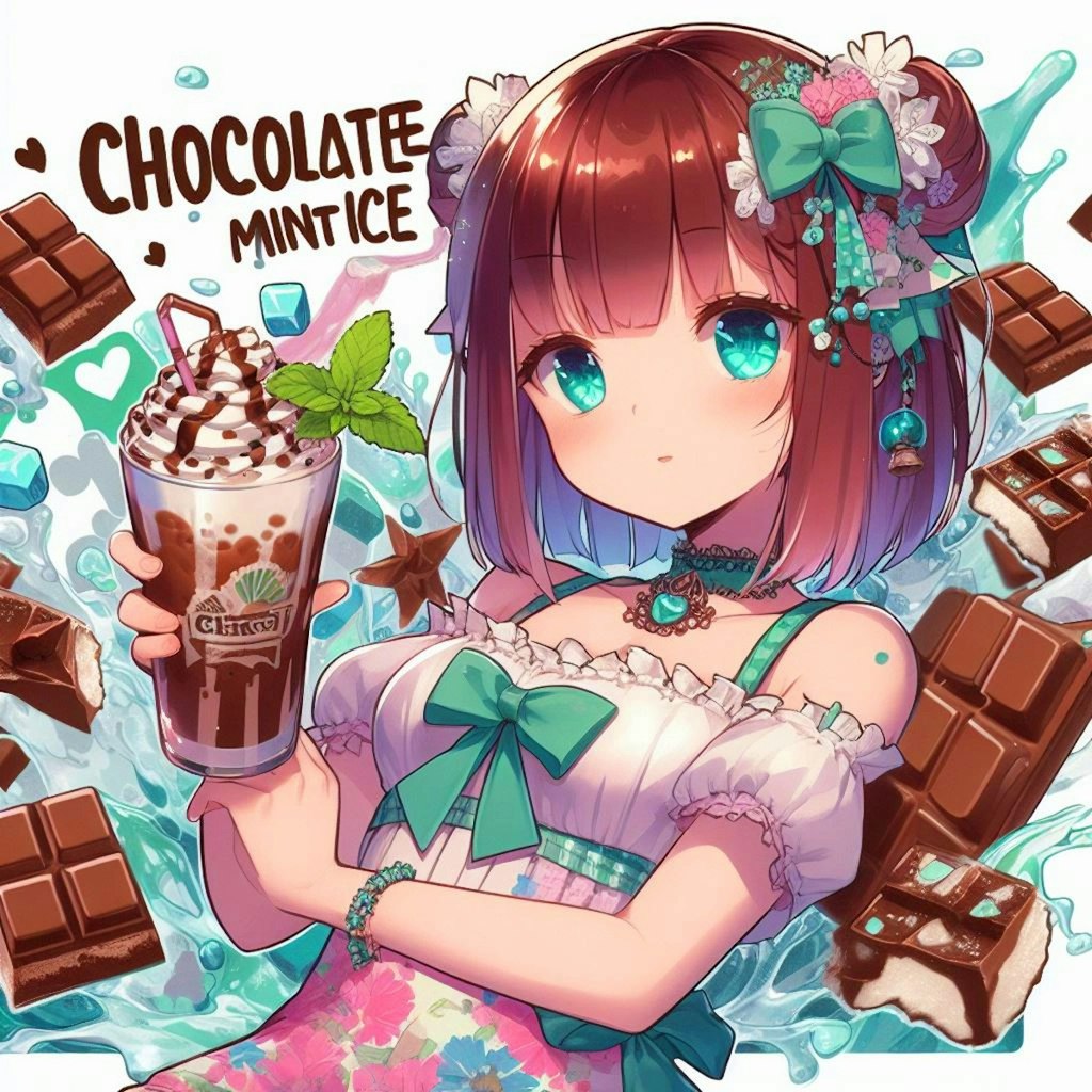 チョコミントな女の子♥(10枚)