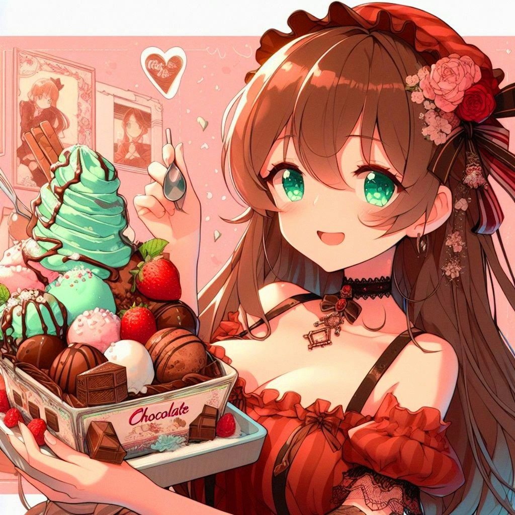 チョコミントな女の子♥(10枚)