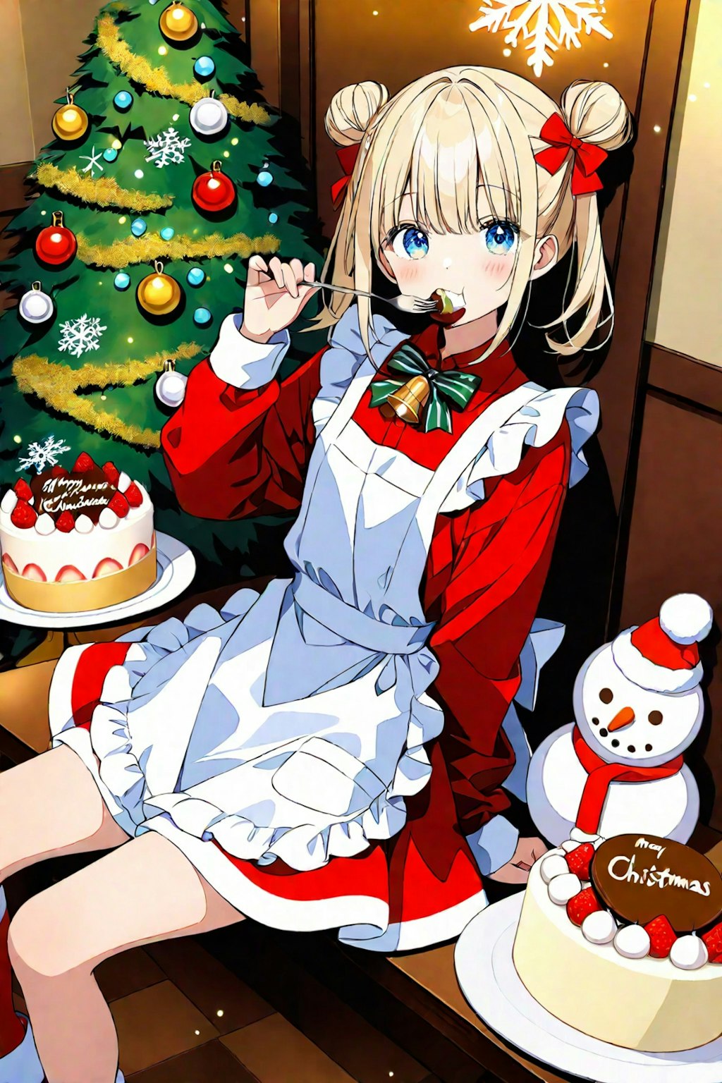 クリスマスの美味しいケーキ