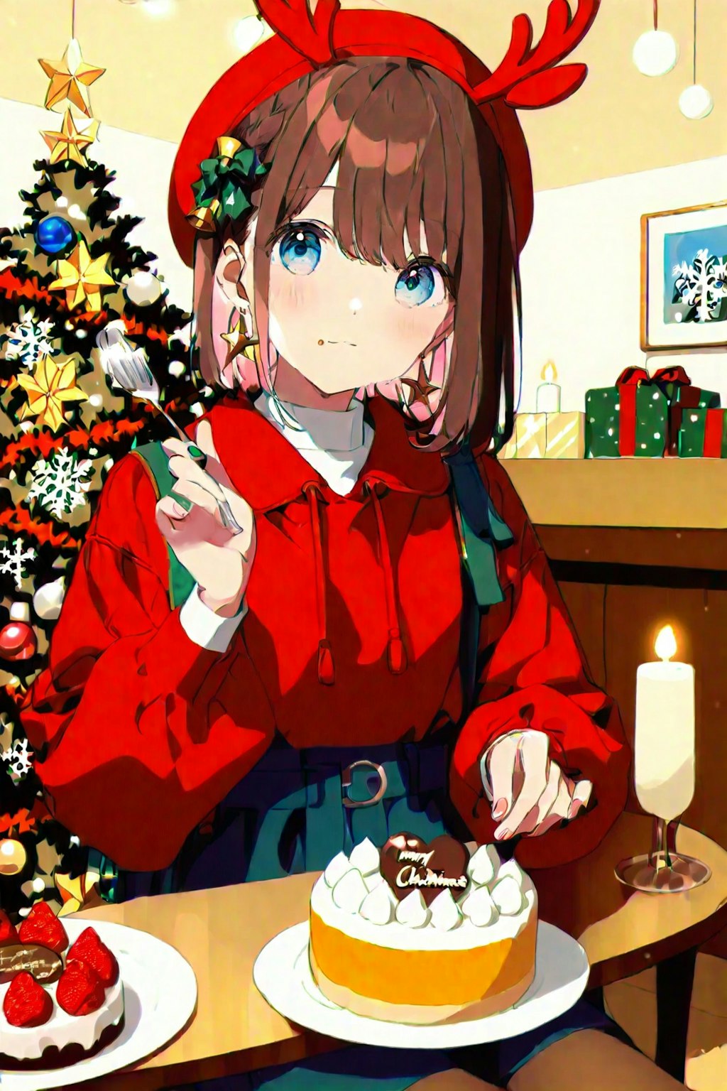 クリスマスの美味しいケーキ