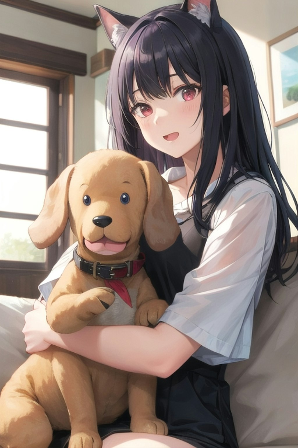 愛犬と獣耳娘