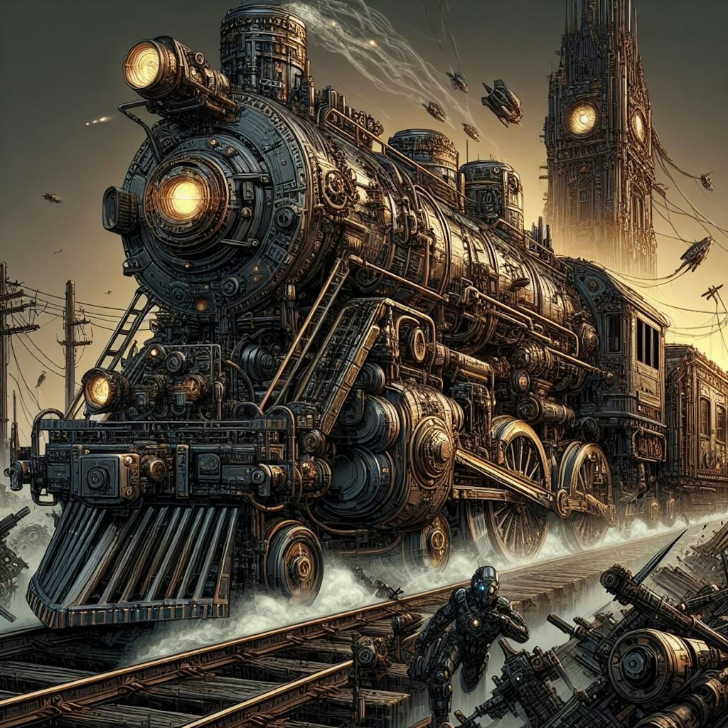 爆走する機関車