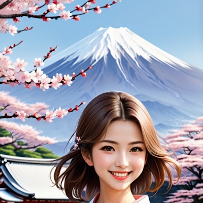 富士と桜と巫女さんと25　20240321