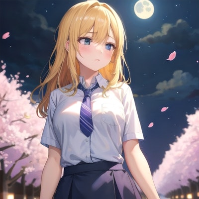 夜桜✖女子高生2