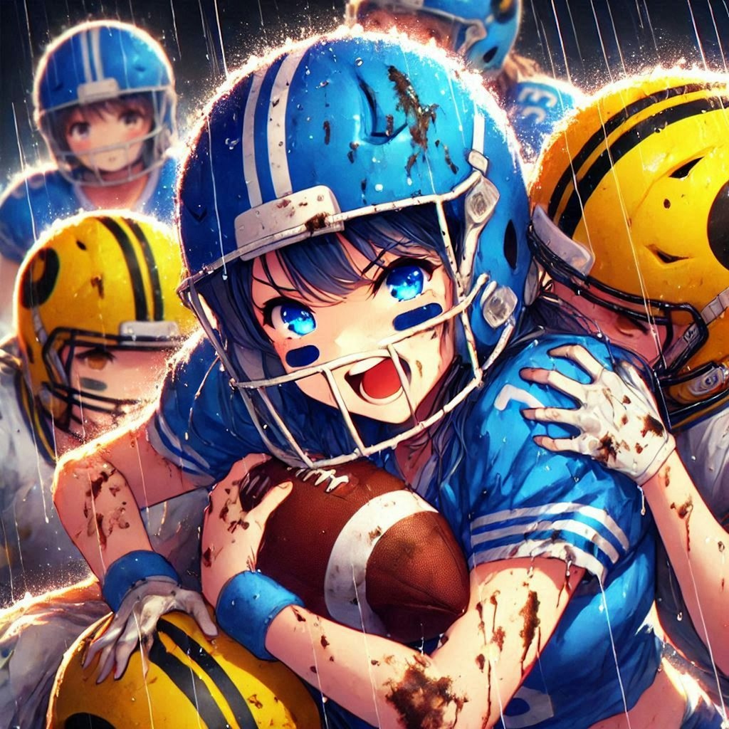 🏈泥まみれの女子アメフト 116