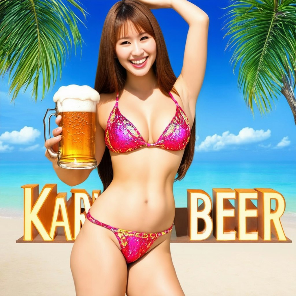 ビールの妖精「ビールのグラビアポスター」