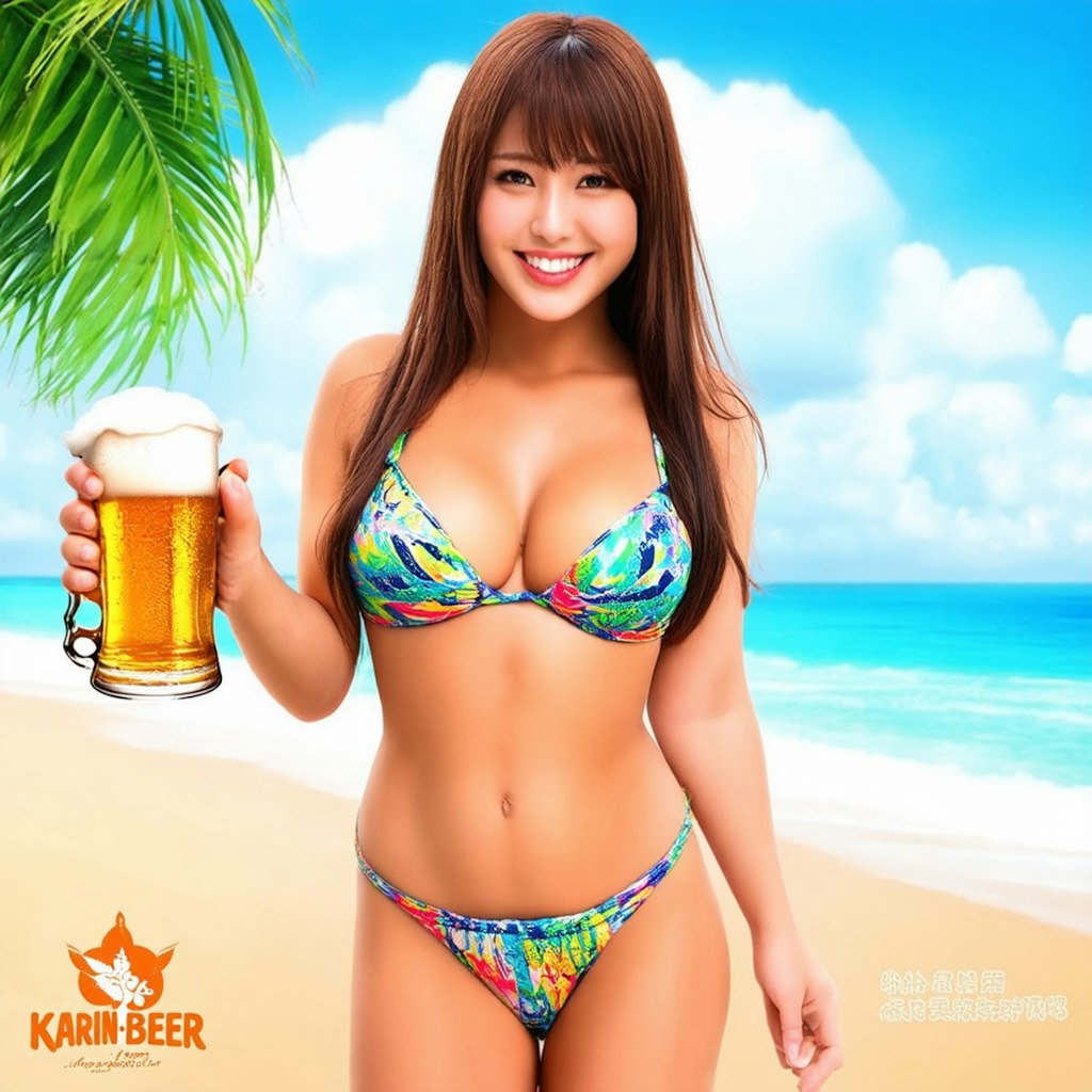 ビールの妖精「ビールのグラビアポスター」