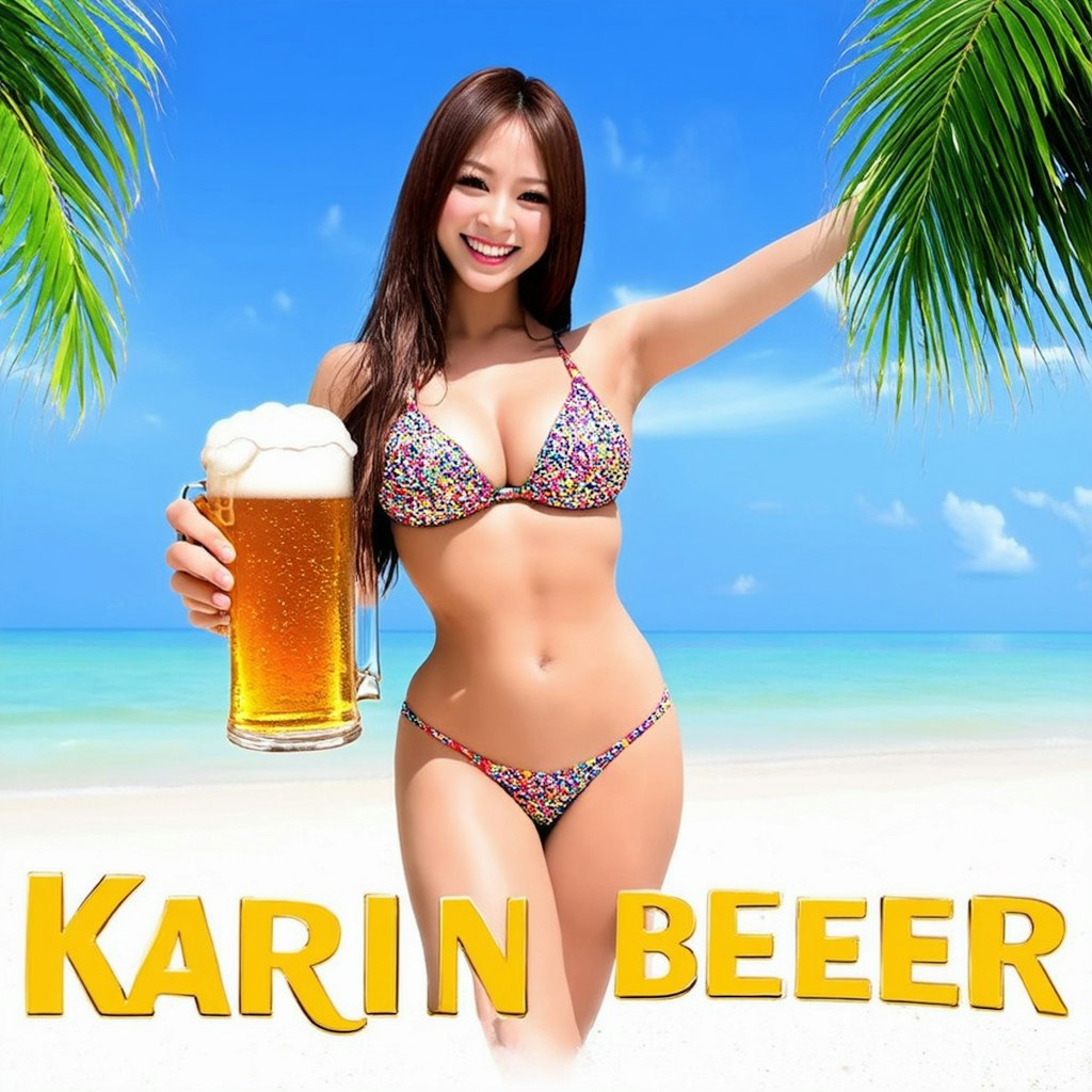 ビールの妖精「ビールのグラビアポスター」