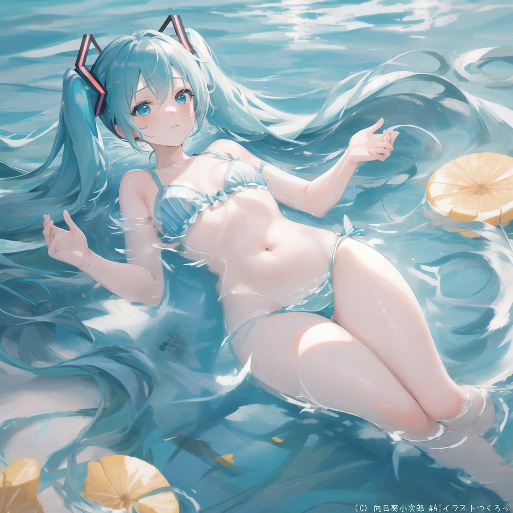 初音ミク⭐️ Water Play