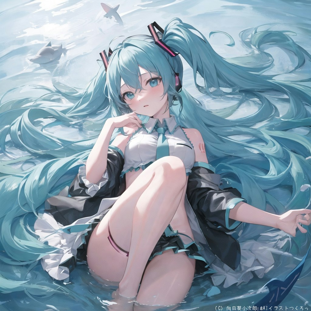 初音ミク⭐️ Water Play