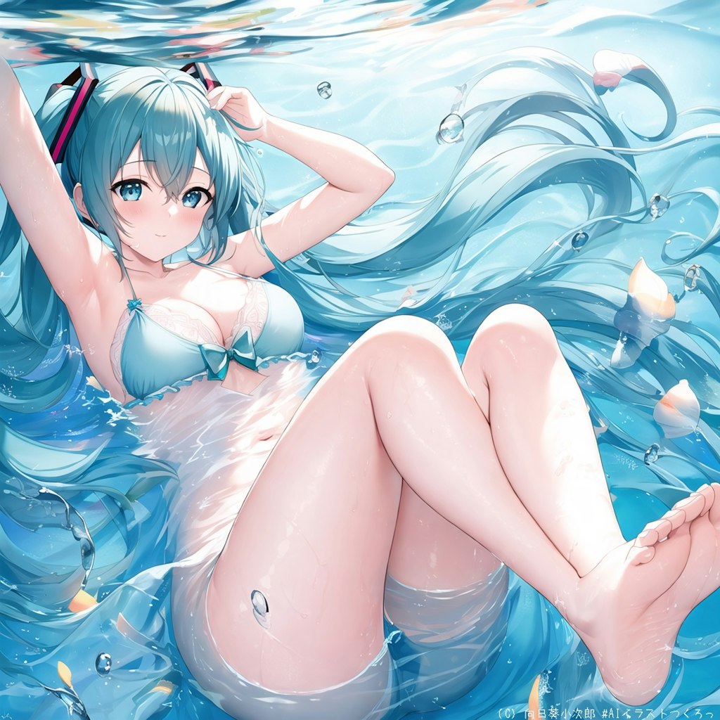 初音ミク⭐️ Water Play