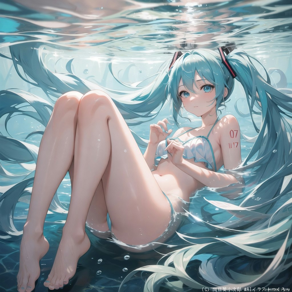 初音ミク⭐️ Water Play