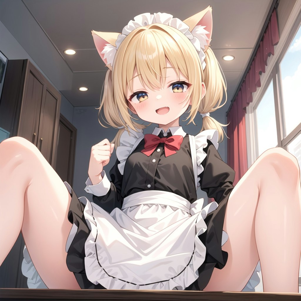 黄猫メイドさん