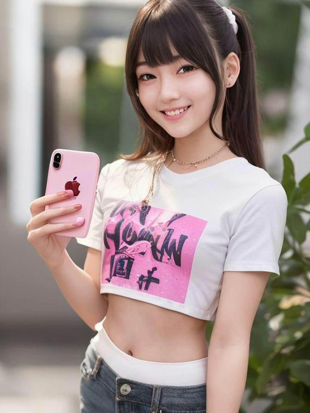 Tシャツとおへそ