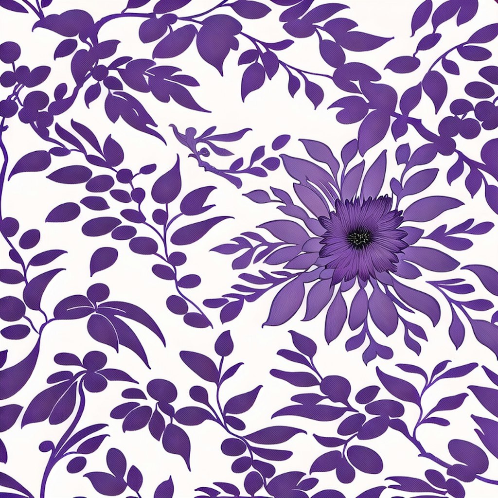 purple pattern.botanical,flower,ivy