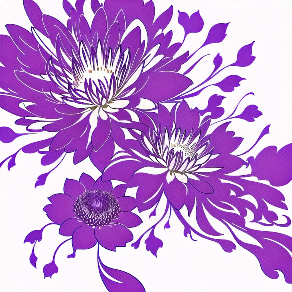 purple pattern.botanical,flower,ivy