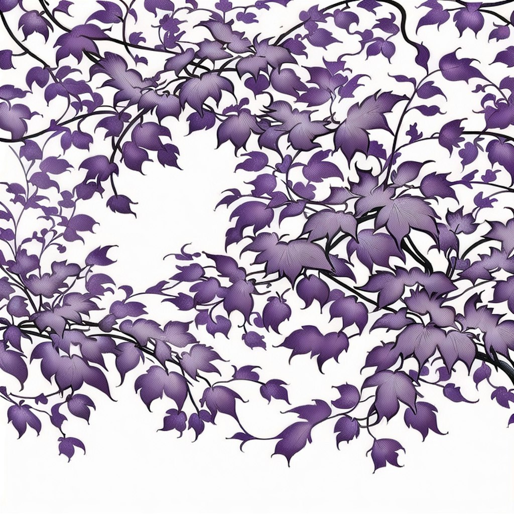 purple pattern.botanical,flower,ivy