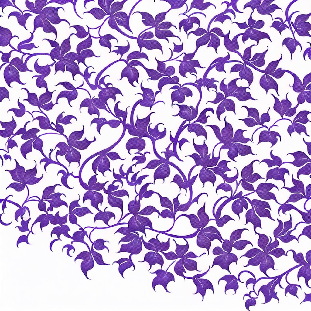 purple pattern.botanical,flower,ivy