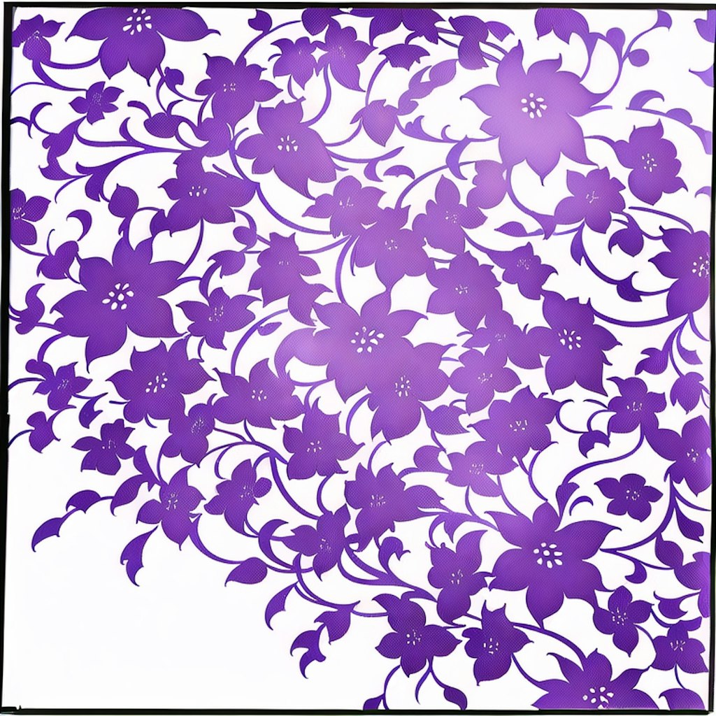 purple pattern.botanical,flower,ivy