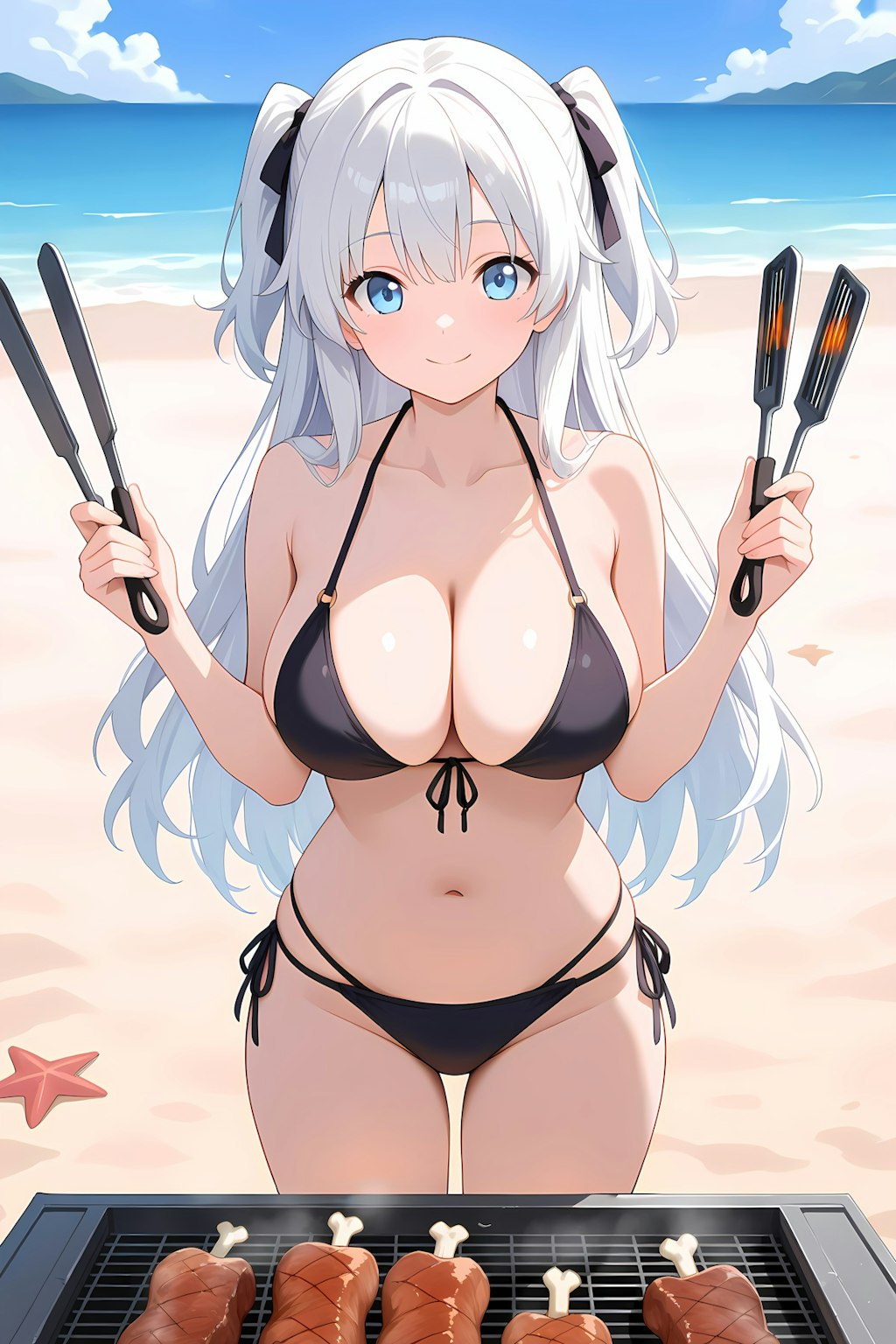 肉焼く係