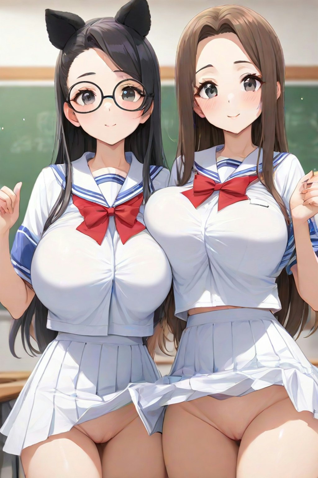 パンチラとセーラー服と女子高校生と