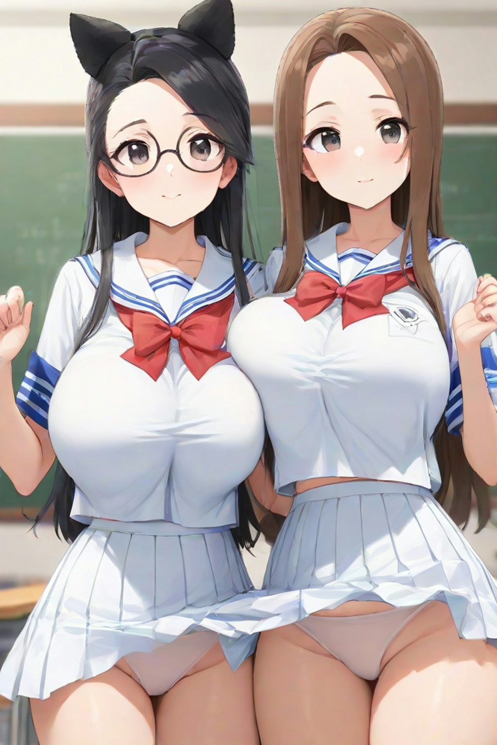 パンチラとセーラー服と女子高校生と