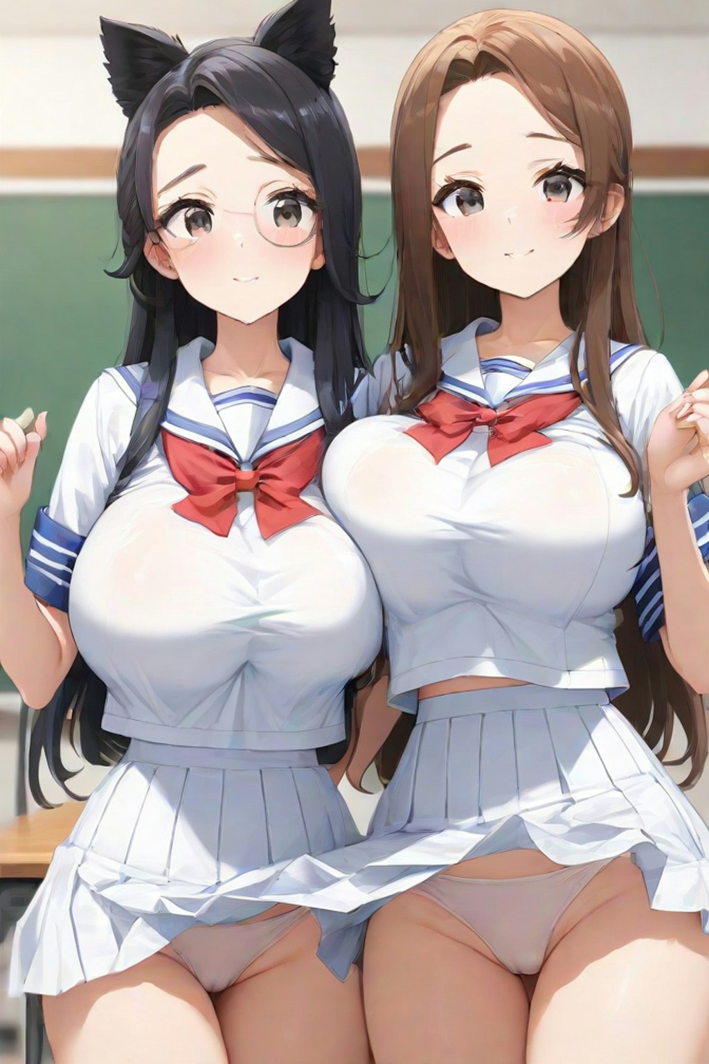 パンチラとセーラー服と女子高校生と