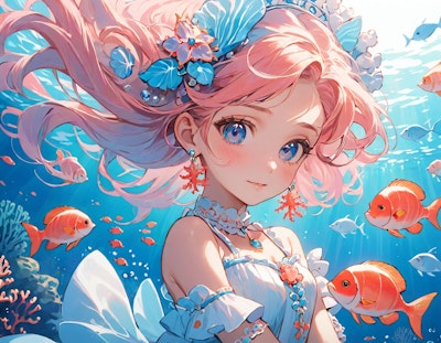 珊瑚姫のイヤリング