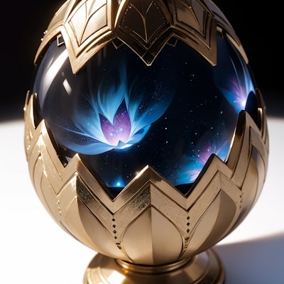 Easter egg made of galaxies