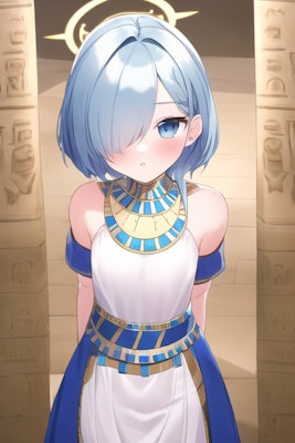 古代エジプト衣装を着たアロナ