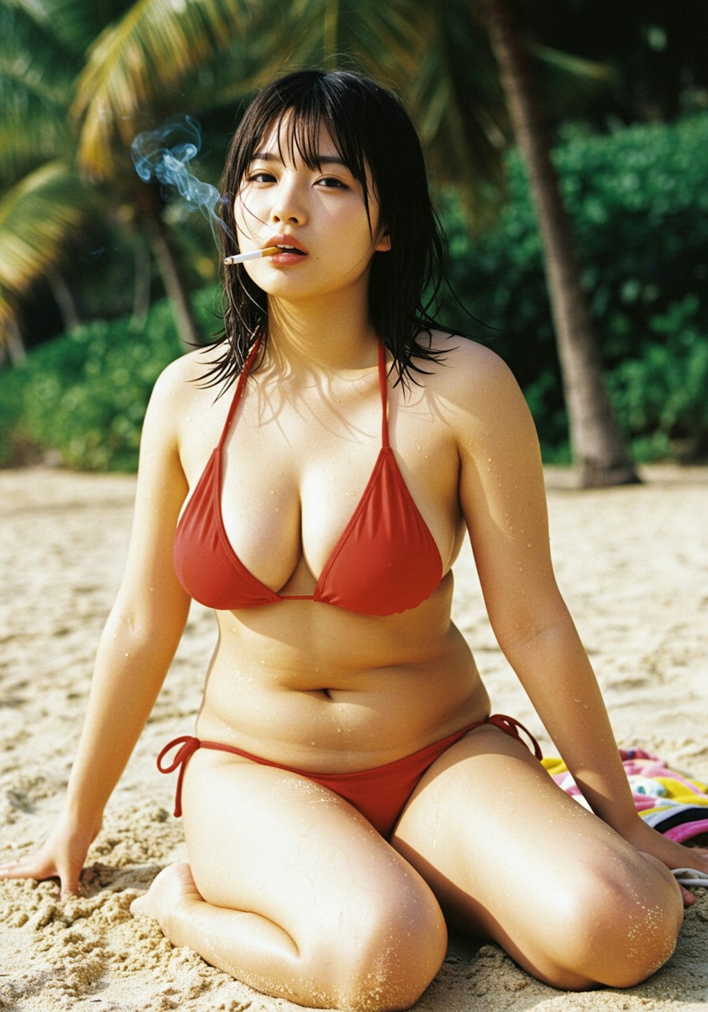 撮影の合間。
