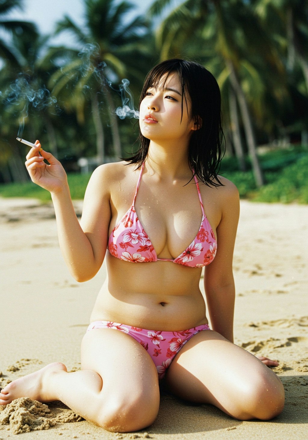 撮影の合間。