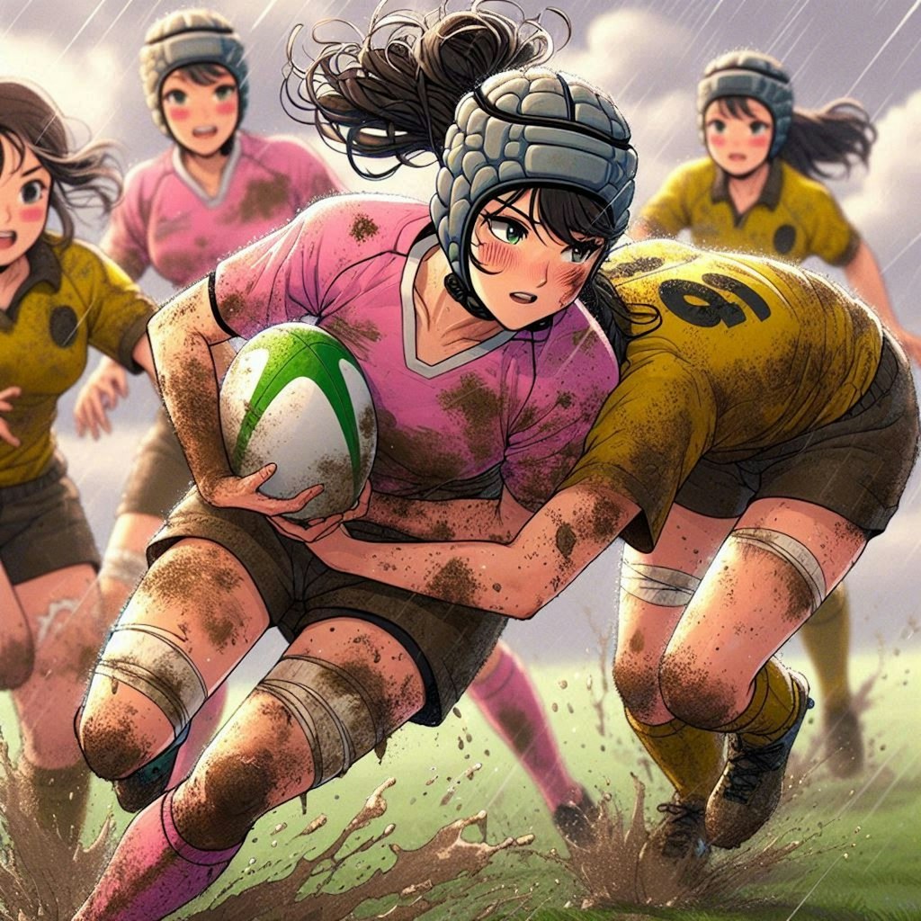 🏉泥まみれの女子ラグビー 97