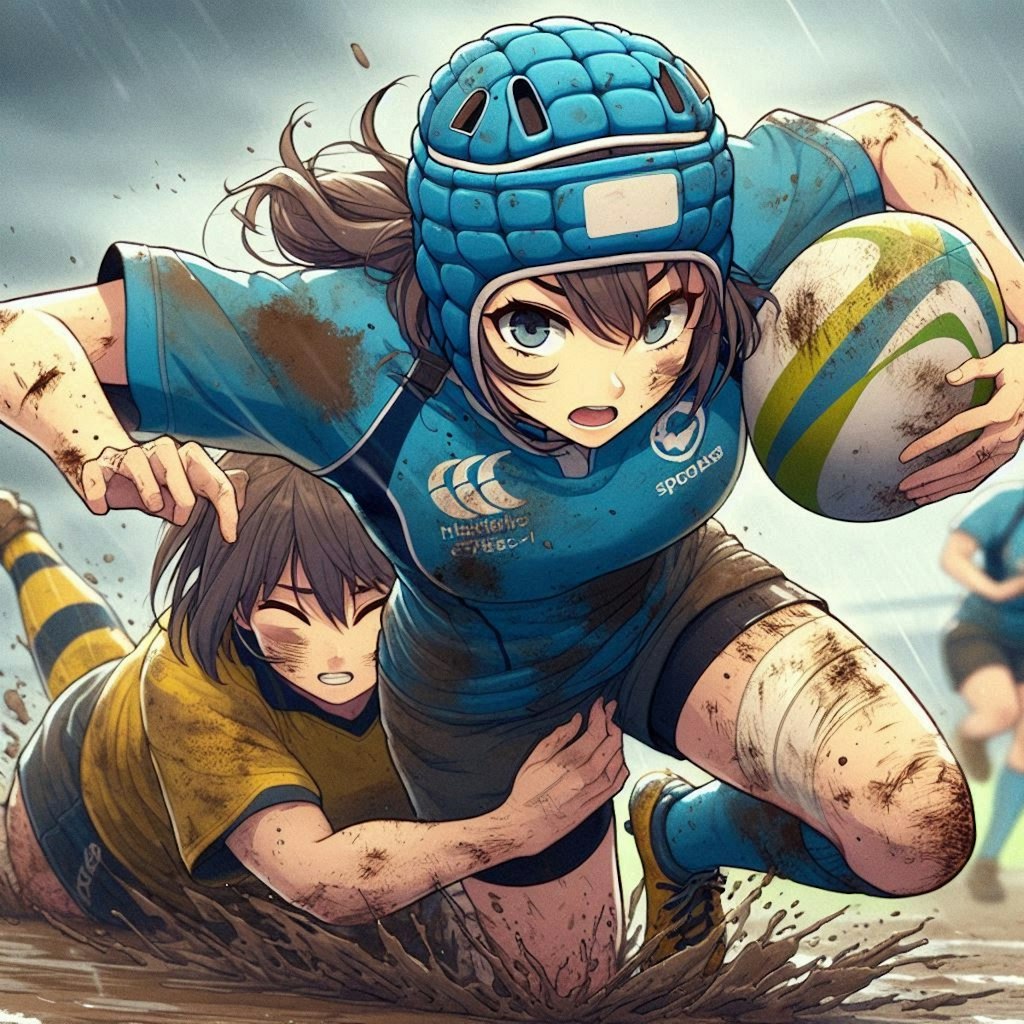 🏉泥まみれの女子ラグビー 97