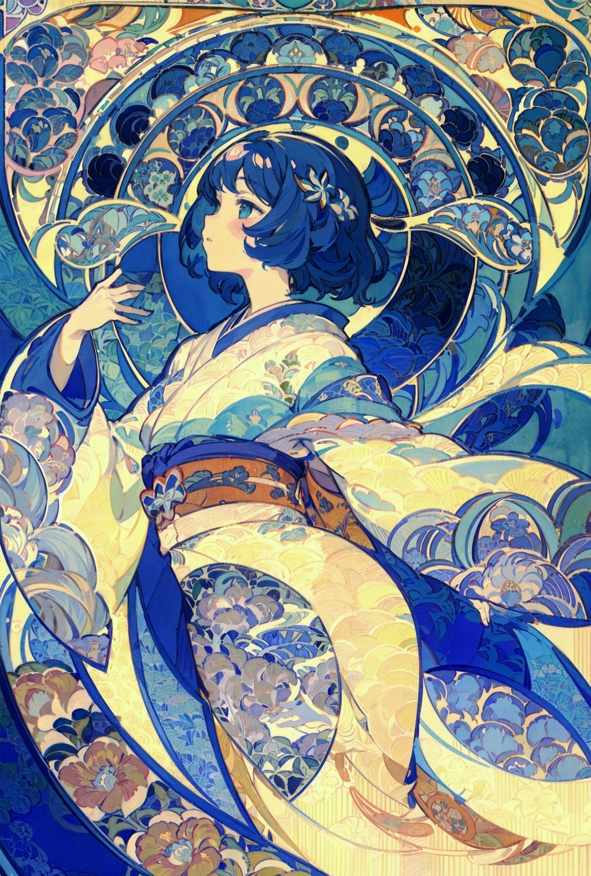 Japonisme Art nouveau | chichi-pui（ちちぷい）AIイラスト専用の投稿