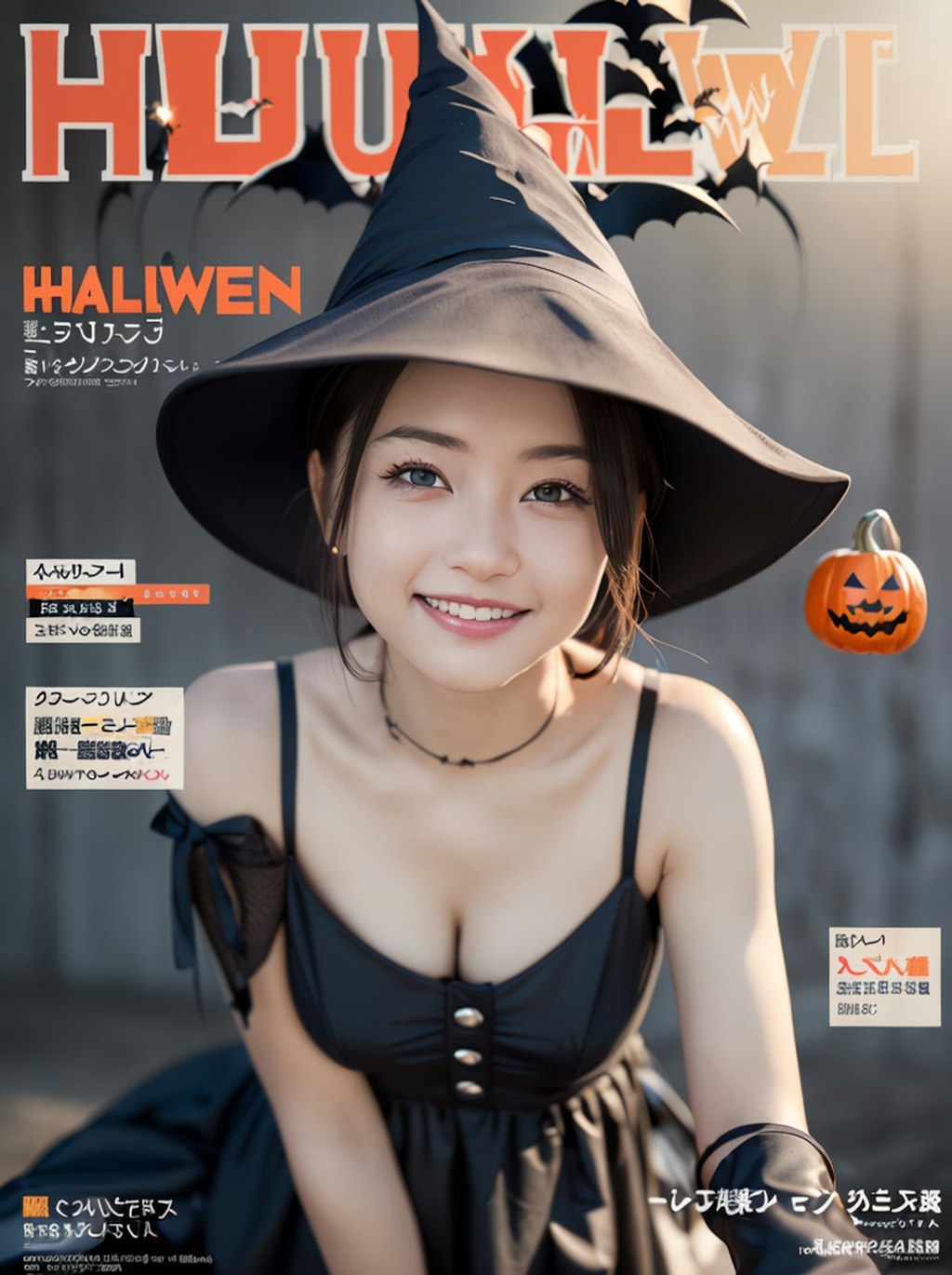 女性向けハロウィンコーデ特集雑誌を見てみた(後半3つは加工編集)