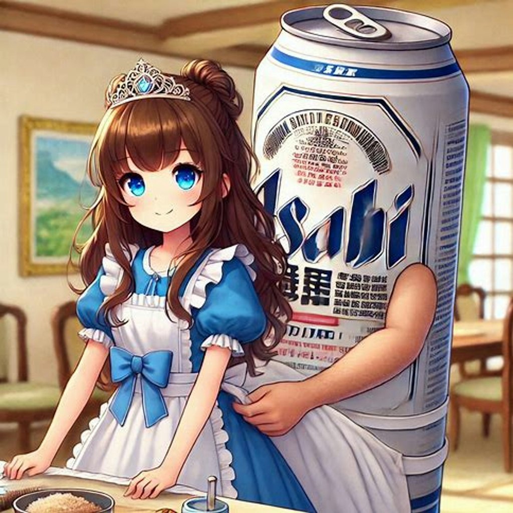 従者のビール缶とお嬢様