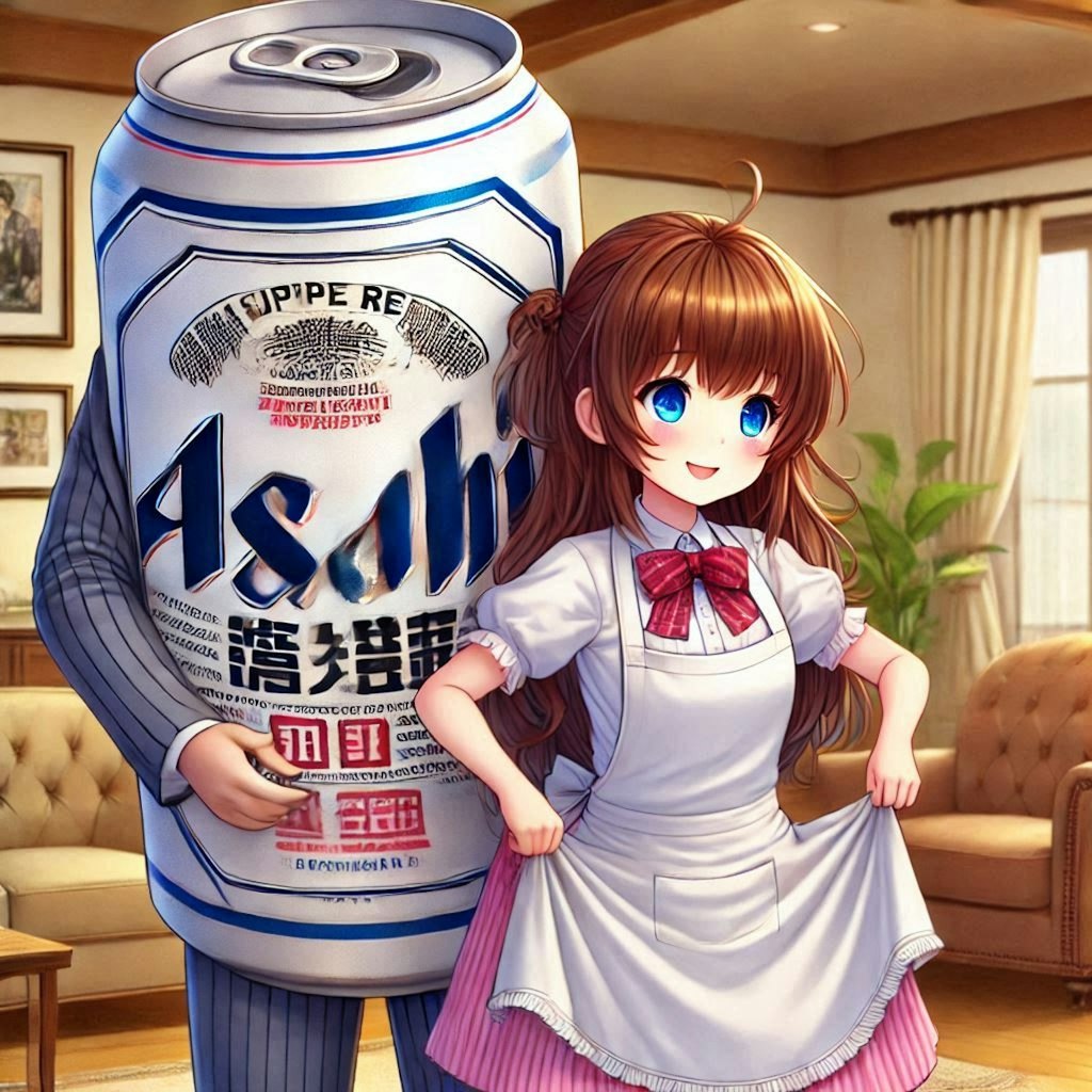 従者のビール缶とお嬢様