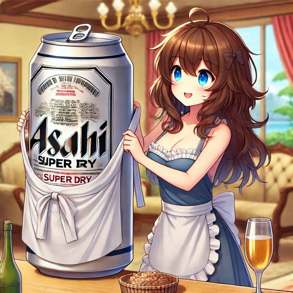 従者のビール缶とお嬢様