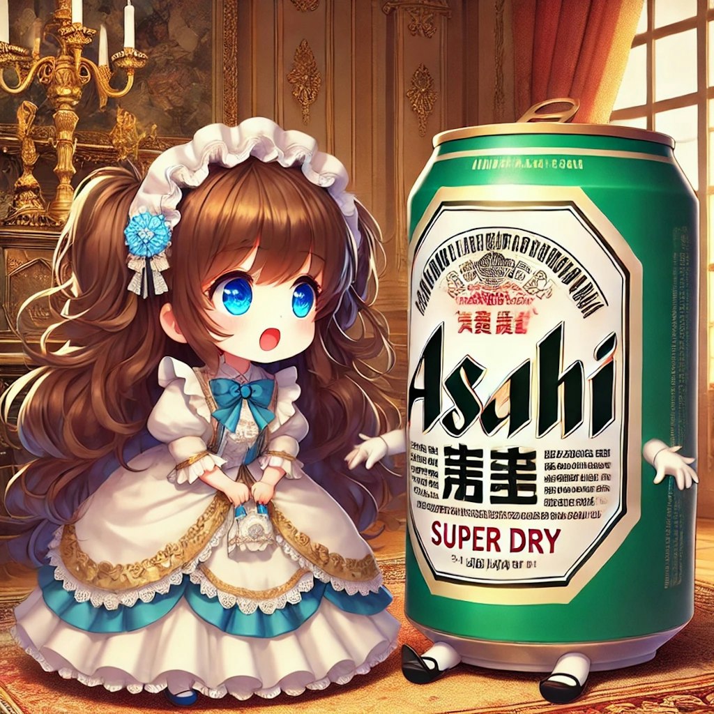 従者のビール缶とお嬢様