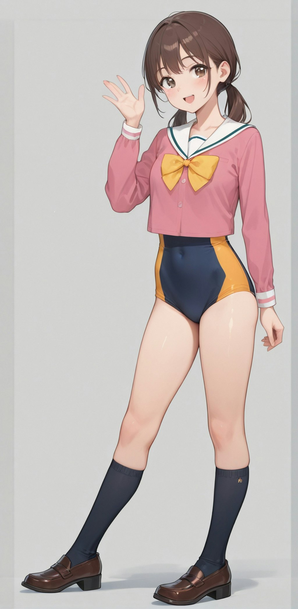 ピンクのセーラー服＋スク水