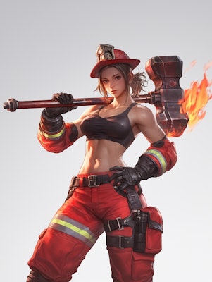 格闘ゲーム風「消防士」