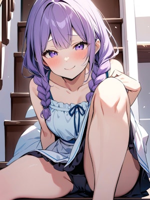 誘う紫髪ちゃん